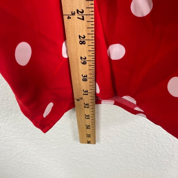 Susan Graver Top Women's Long Sleeve Button Up Tunic Polka Dot Red Size 2X - Picture 9 of 11